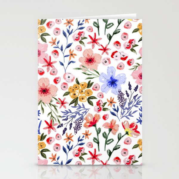 Simple colorful flowery meadow Stationery Card Gallery Image 1