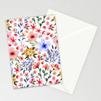 Simple colorful flowery meadow Stationery Card Gallery Image 2