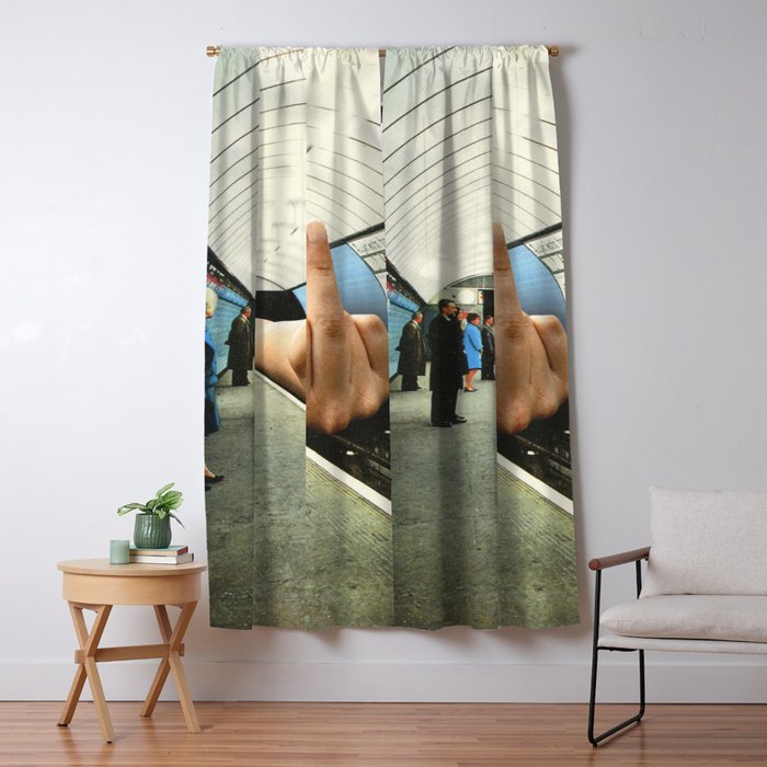 Monday Mood - Mind the finger Window Curtain Gallery Image 5