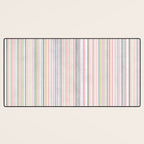 Vintage Pastel Striped Pattern Soft Aesthetic  Desk Mat Gallery Image 3