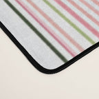 Vintage Pastel Striped Pattern Soft Aesthetic  Desk Mat Gallery Image 4