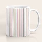 Vintage Pastel Striped Pattern Soft Aesthetic  Coffee Mug Gallery Image 1