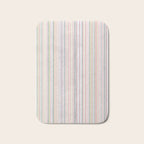 Vintage Pastel Striped Pattern Soft Aesthetic  Bath Mat Gallery Image 1