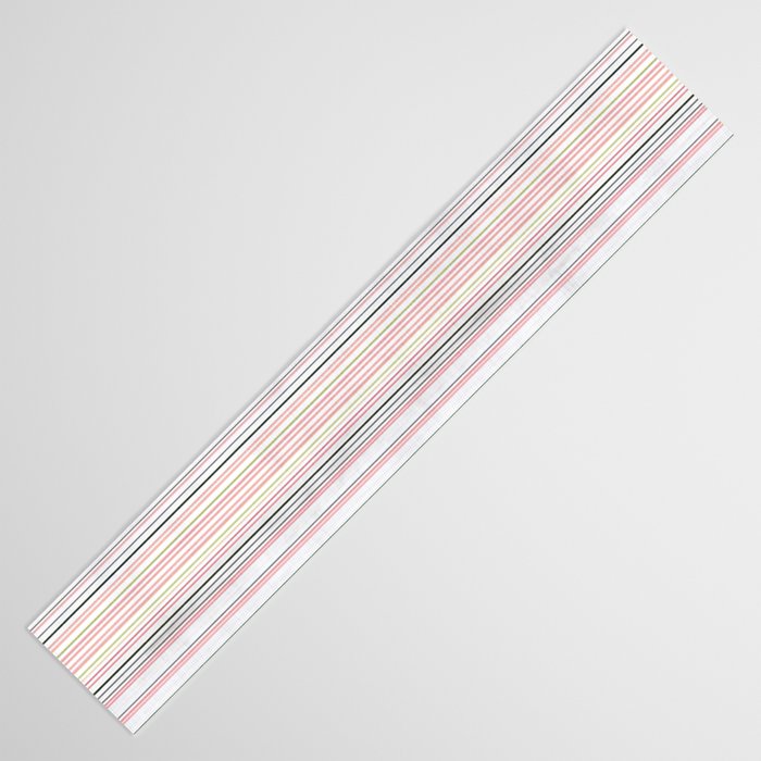 Vintage Pastel Striped Pattern Soft Aesthetic  Table Runner Gallery Image 3