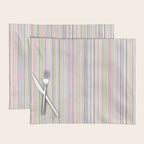 Vintage Pastel Striped Pattern Soft Aesthetic  Placemat Gallery Image 1