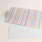 Vintage Pastel Striped Pattern Soft Aesthetic  Wrapping Paper Gallery Image 2