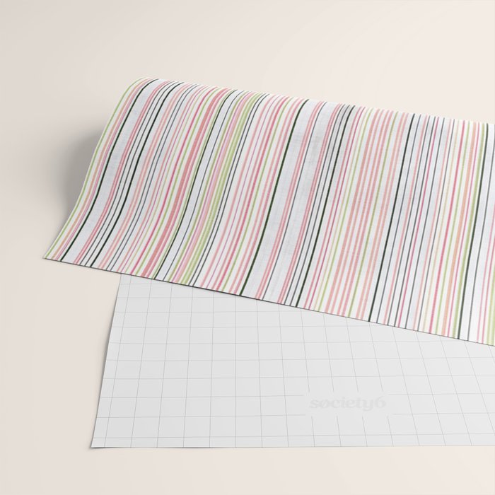 Vintage Pastel Striped Pattern Soft Aesthetic  Wrapping Paper Gallery Image 2