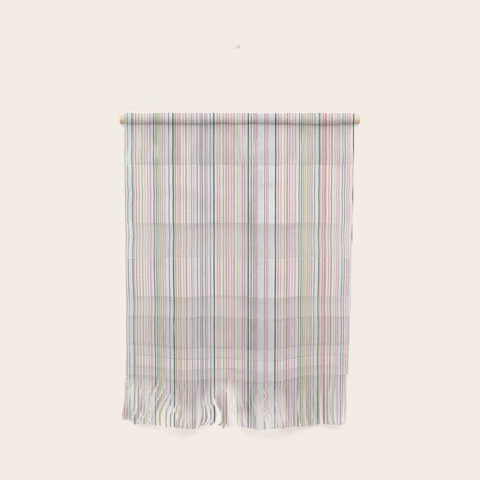 Vintage Pastel Striped Pattern Soft Aesthetic  Wall Hanging Gallery Image 1