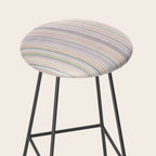 Vintage Pastel Striped Pattern Soft Aesthetic  Stool Gallery Image 2