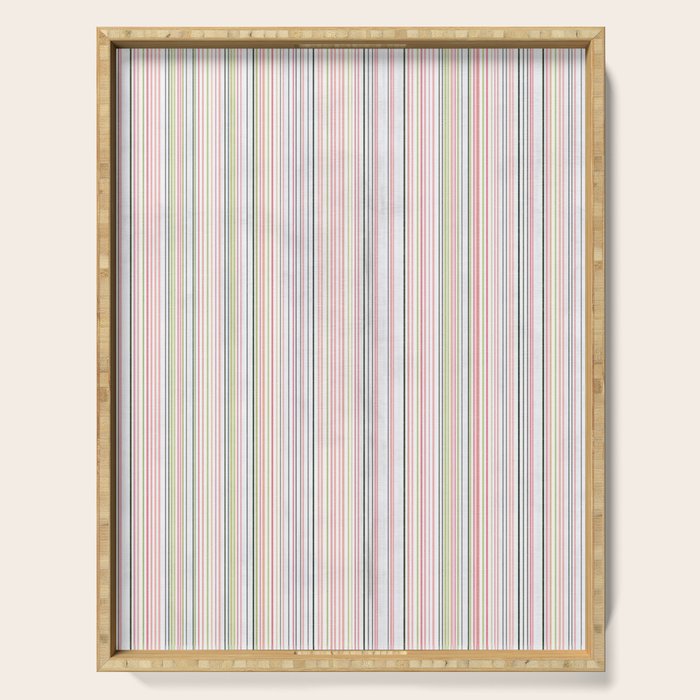 Vintage Pastel Striped Pattern Soft Aesthetic  Serving Tray Gallery Image 1