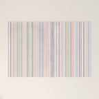 Vintage Pastel Striped Pattern Soft Aesthetic  Welcome Mat Gallery Image 1