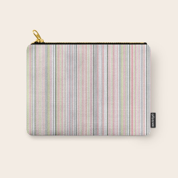 Vintage Pastel Striped Pattern Soft Aesthetic  Carry All Pouch Gallery Image 1