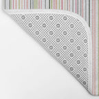 Vintage Pastel Striped Pattern Soft Aesthetic  Bath Mat Gallery Image 2