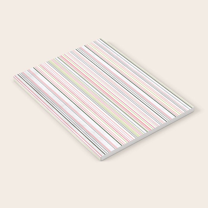 Vintage Pastel Striped Pattern Soft Aesthetic  Notebook Gallery Image 2