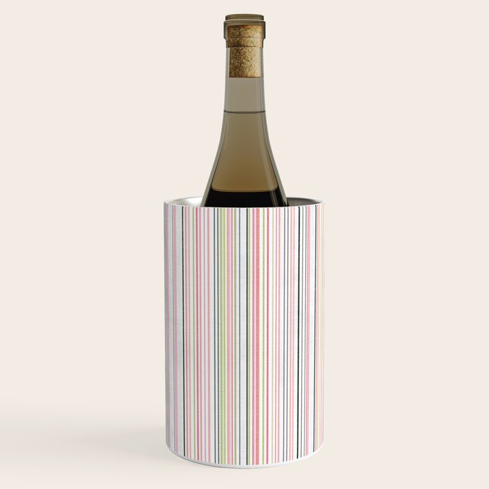 Vintage Pastel Striped Pattern Soft Aesthetic  Wine Chiller Gallery Image 3