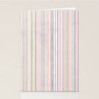 Vintage Pastel Striped Pattern Soft Aesthetic  Stationery Card Gallery Image 2
