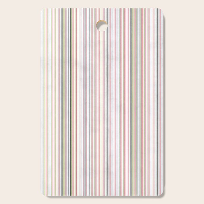 Vintage Pastel Striped Pattern Soft Aesthetic  Cutting Board Gallery Image 1