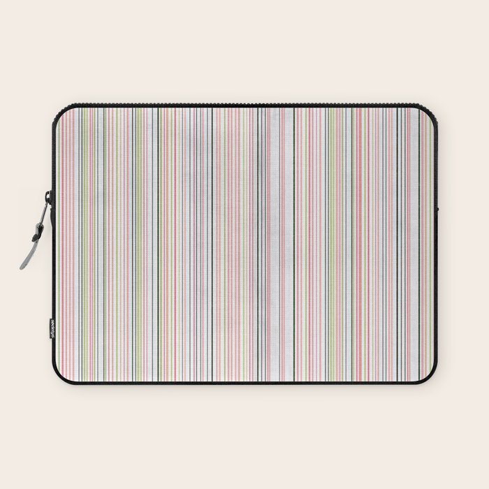 Vintage Pastel Striped Pattern Soft Aesthetic  Laptop Sleeve Gallery Image 1
