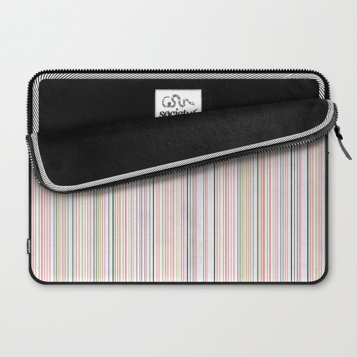 Vintage Pastel Striped Pattern Soft Aesthetic  Laptop Sleeve Gallery Image 2