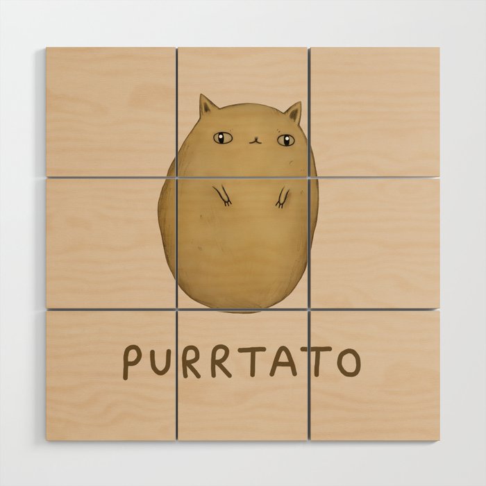 Purrtato Wood Wall Art Gallery Image 1
