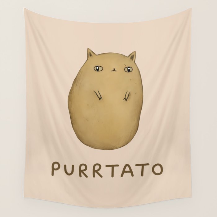 Purrtato Wall Tapestry Gallery Image 1