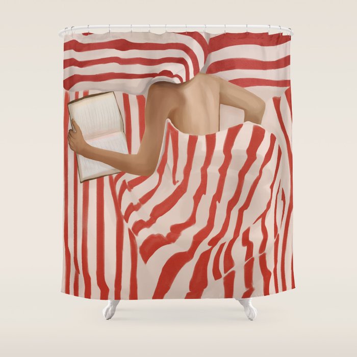 Between the Lines Shower Curtain Gallery Image 1
