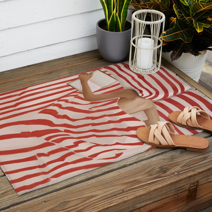 Between the Lines Outdoor Rug Gallery Image 2