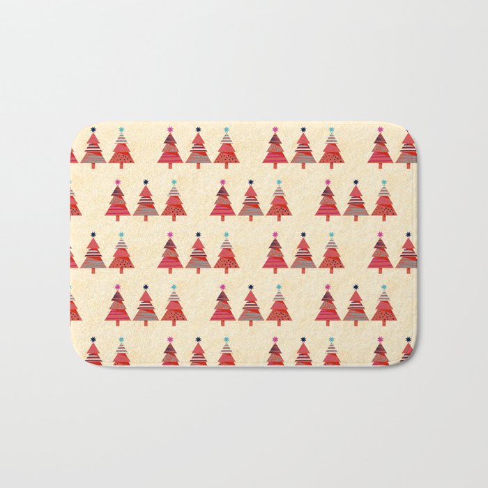 Three Christmas Trees Bath Mat Gallery Image 1