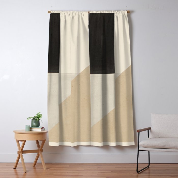 Modern Abstract Minimal Shapes 11 Window Curtain Gallery Image 1