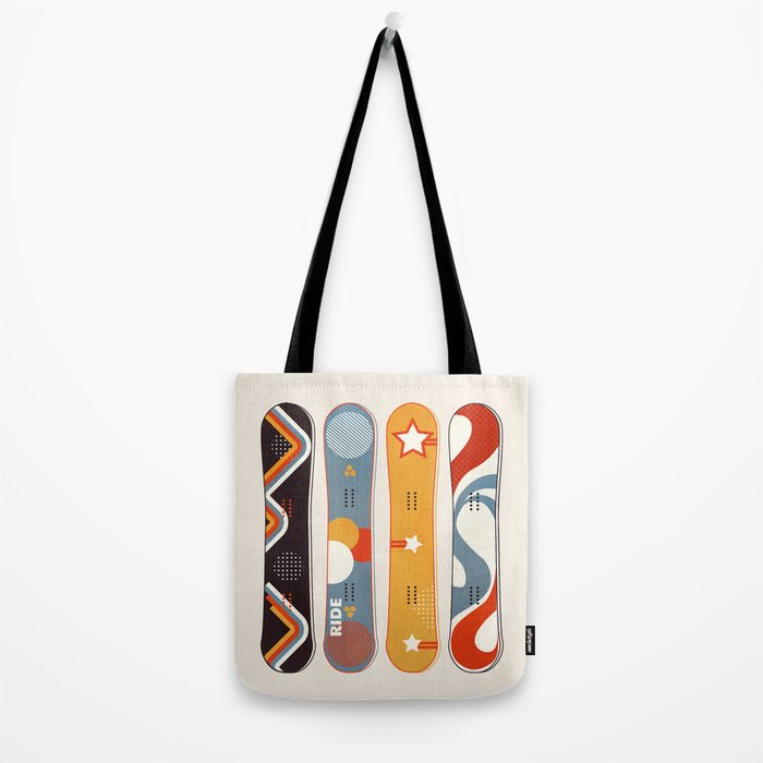 Retro Snowboards  Tote Bag Gallery Image 2