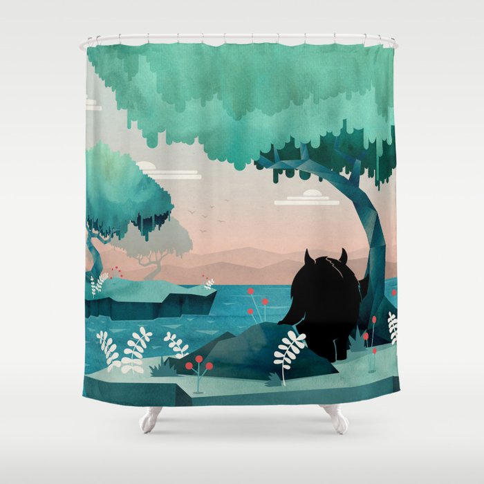 A Quiet Journey Shower Curtain Gallery Image 1