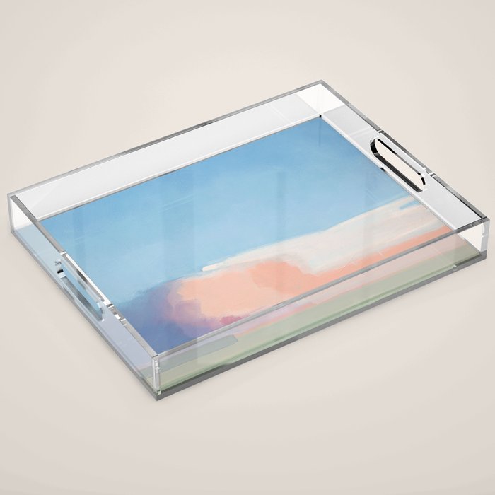 Abstract Evening Landscape  Acrylic Tray Gallery Image 1