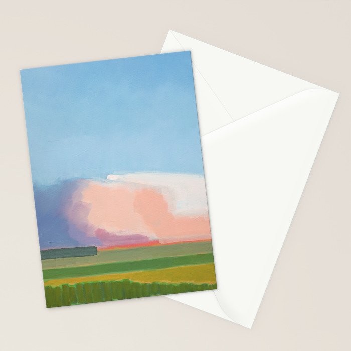 Abstract Evening Landscape  Stationery Card Gallery Image 2