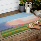 Abstract Evening Landscape  Outdoor Rug Gallery Image 2