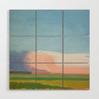 Abstract Evening Landscape  Wood Wall Art Gallery Image 1