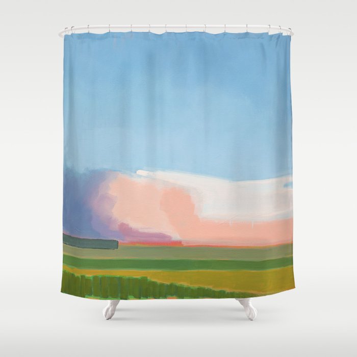 Abstract Evening Landscape  Shower Curtain Gallery Image 1