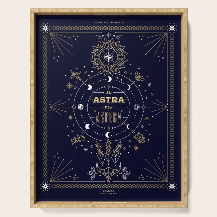 Ad Astra Per Aspera Serving Tray Gallery Image 1
