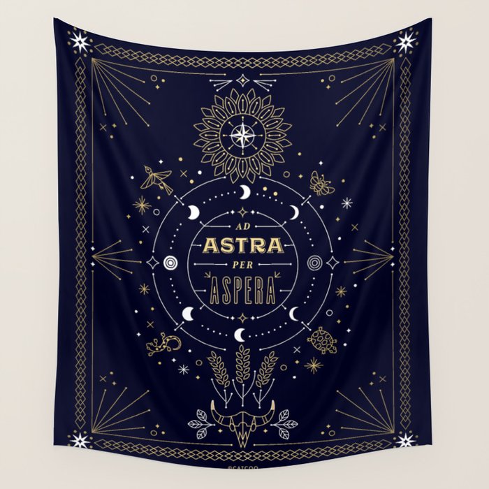 Ad Astra Per Aspera Wall Tapestry Gallery Image 4