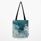 Ocean Waves (Teal) Tote Bag Gallery Image 2
