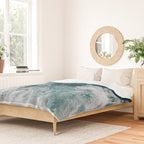 Ocean Waves (Teal) Duvet Cover Gallery Image 2