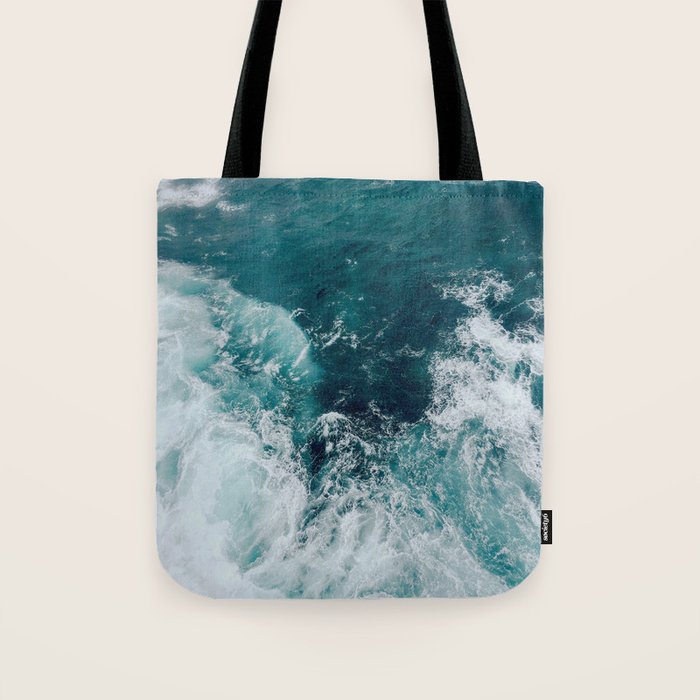 Ocean Waves (Teal) Tote Bag Gallery Image 1