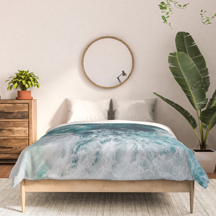 Ocean Waves (Teal) Comforter Gallery Image 3