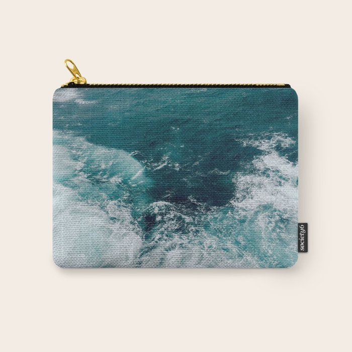 Ocean Waves (Teal) Carry All Pouch Gallery Image 1