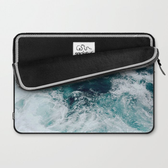 Ocean Waves (Teal) Laptop Sleeve Gallery Image 2