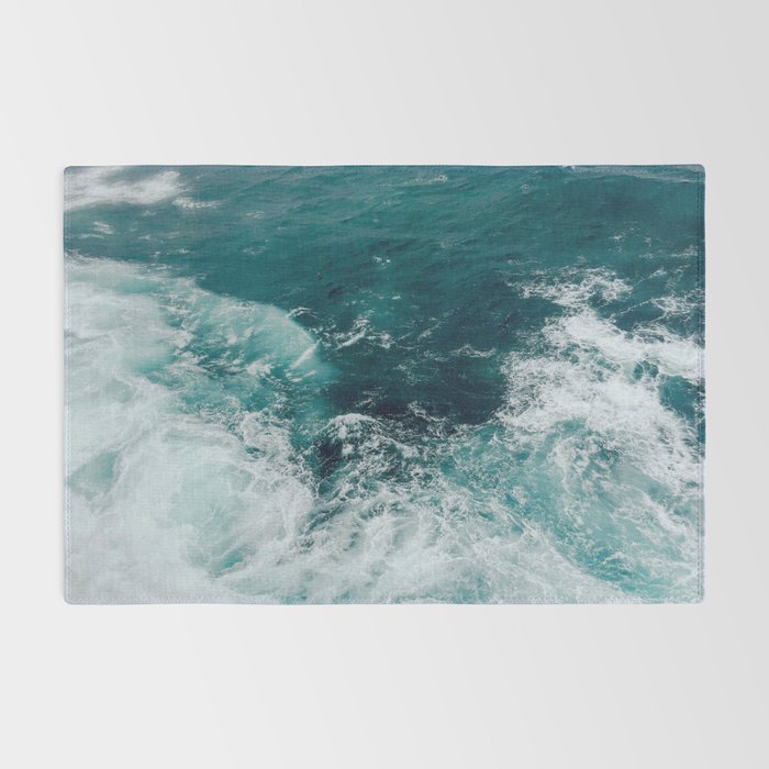 Ocean Waves (Teal) Rug Gallery Image 2