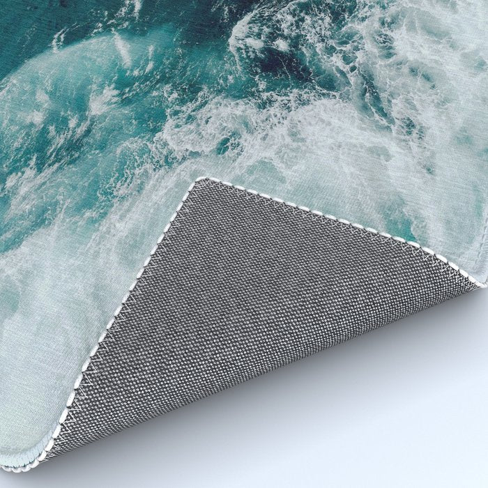 Ocean Waves (Teal) Rug Gallery Image 4