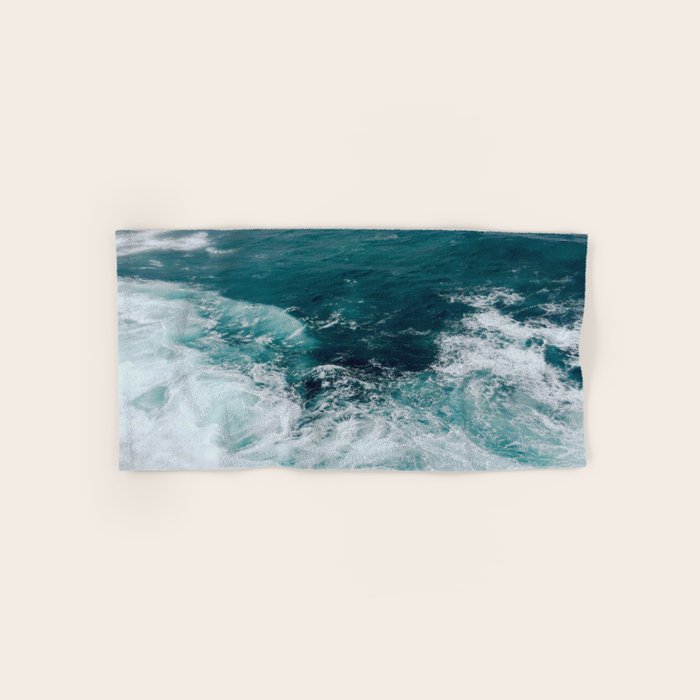 Ocean Waves (Teal) Bath Towel Gallery Image 1