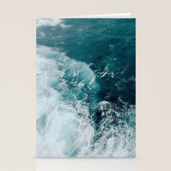Ocean Waves (Teal) Stationery Card Gallery Image 1