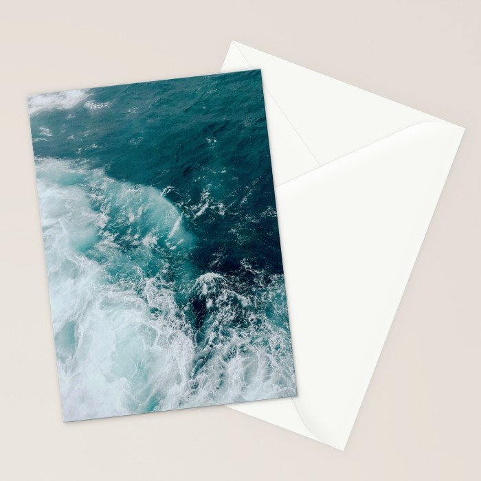 Ocean Waves (Teal) Stationery Card Gallery Image 2