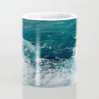 Ocean Waves (Teal) Coffee Mug Gallery Image 4